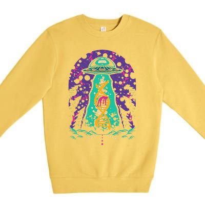 National Genetic DNA Day UFO Believe Woman Premium Crewneck Sweatshirt