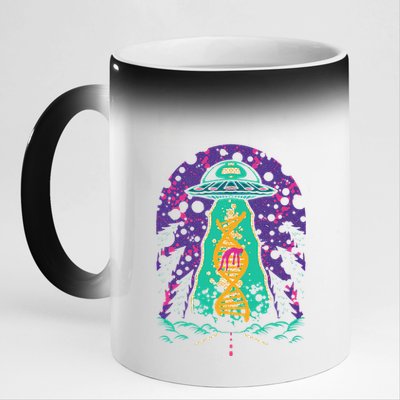 National Genetic DNA Day UFO Believe Woman 11oz Black Color Changing Mug