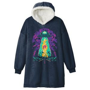 National Genetic DNA Day UFO Believe Woman Hooded Wearable Blanket