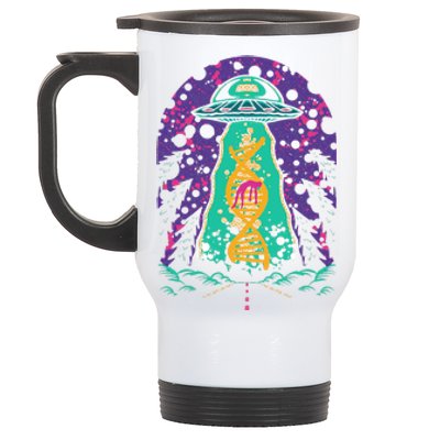 National Genetic DNA Day UFO Believe Woman Stainless Steel Travel Mug