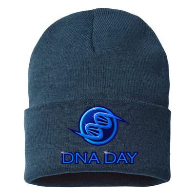 National Genetic DNA Day Woman Gift Sustainable Knit Beanie