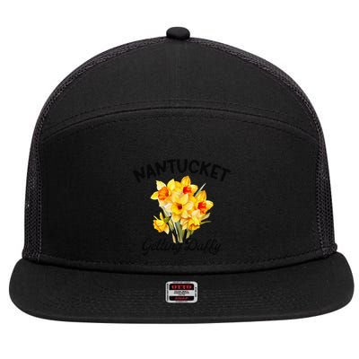 Nantucket Getting Daff.Y Daffodils Festival 7 Panel Mesh Trucker Snapback Hat
