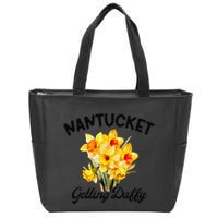 Nantucket Getting Daff.Y Daffodils Festival Zip Tote Bag