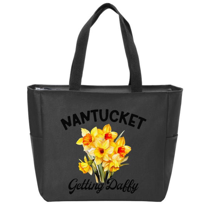 Nantucket Getting Daff.Y Daffodils Festival Zip Tote Bag