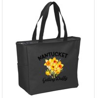 Nantucket Getting Daff.Y Daffodils Festival Zip Tote Bag