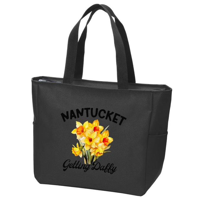 Nantucket Getting Daff.Y Daffodils Festival Zip Tote Bag