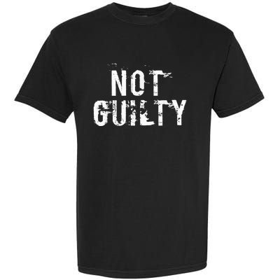 Not Guilty  Distressed Prisoner Jail Inmate Prison Tee Garment-Dyed Heavyweight T-Shirt