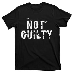 Not Guilty  Distressed Prisoner Jail Inmate Prison Tee T-Shirt