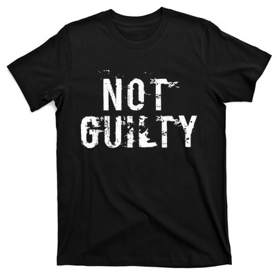 Not Guilty  Distressed Prisoner Jail Inmate Prison Tee T-Shirt