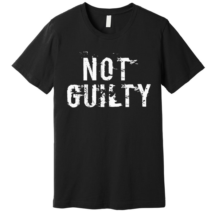 Not Guilty  Distressed Prisoner Jail Inmate Prison Tee Premium T-Shirt