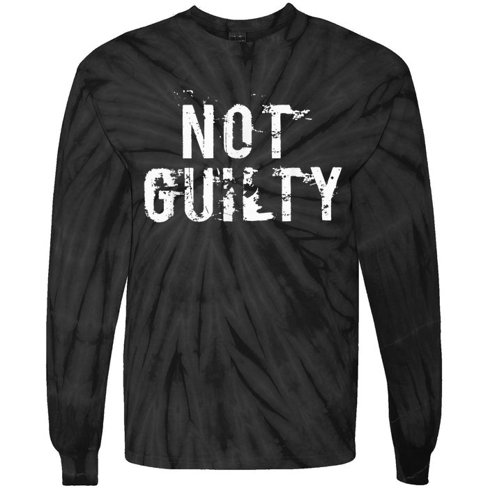 Not Guilty  Distressed Prisoner Jail Inmate Prison Tee Tie-Dye Long Sleeve Shirt