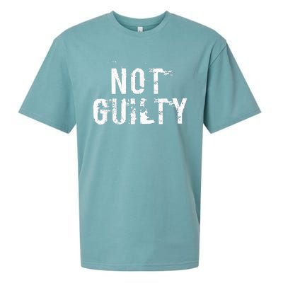 Not Guilty  Distressed Prisoner Jail Inmate Prison Tee Sueded Cloud Jersey T-Shirt