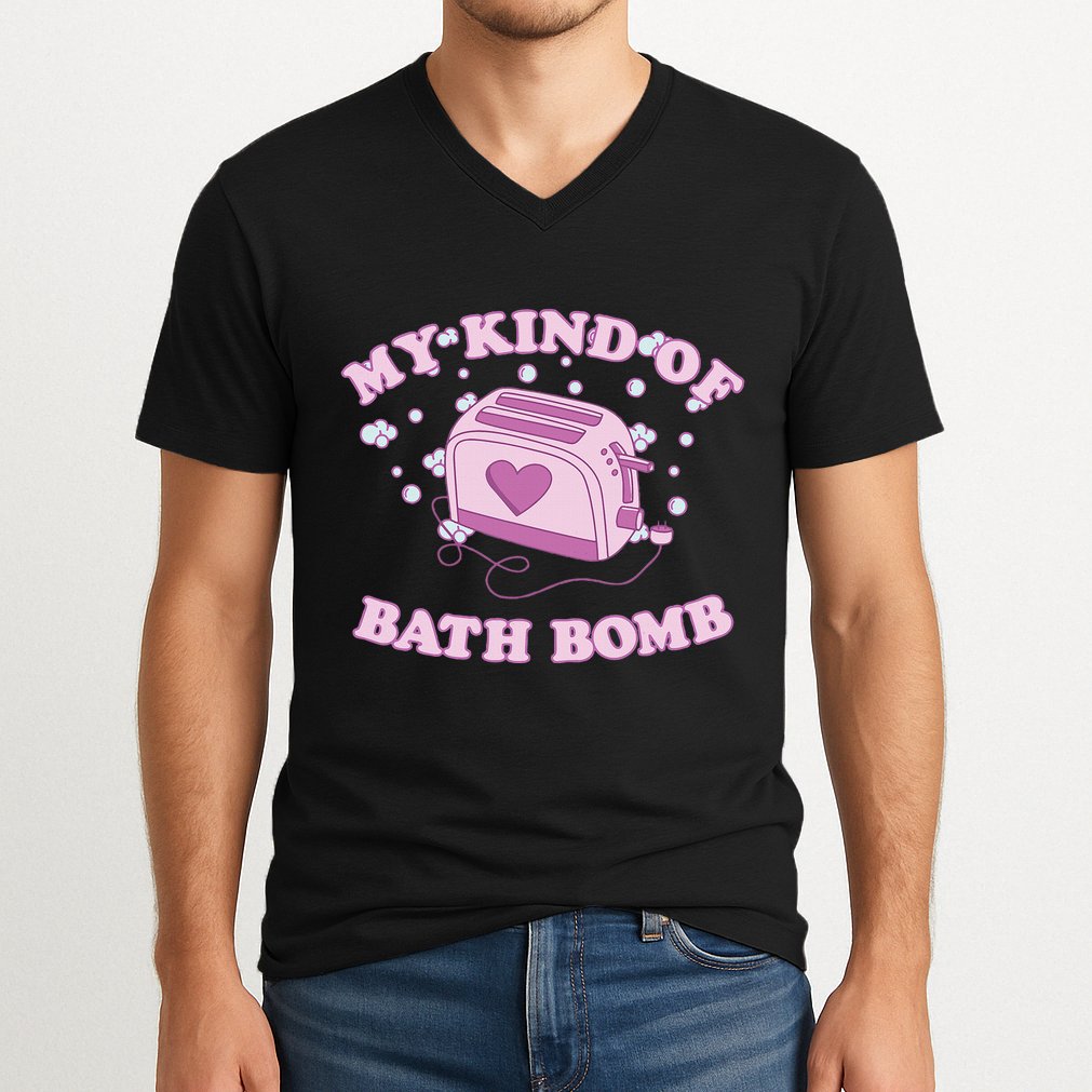 Nu Goth Dark Humour Goth Aesthetic My Kind Of Bath Bomb V-Neck T-Shirt