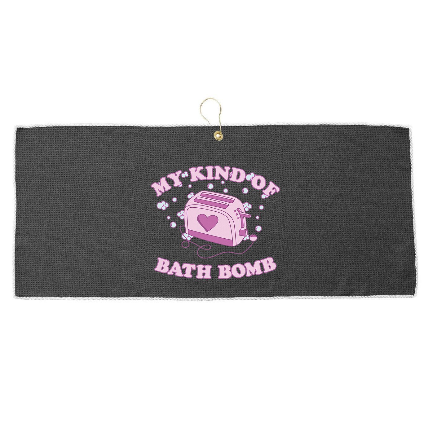 Nu Goth Dark Humour Goth Aesthetic My Kind Of Bath Bomb Large Microfiber Waffle Golf Towel