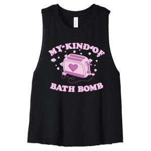 Nu Goth Dark Humour Goth Aesthetic My Kind Of Bath Bomb Women's Racerback Cropped Tank