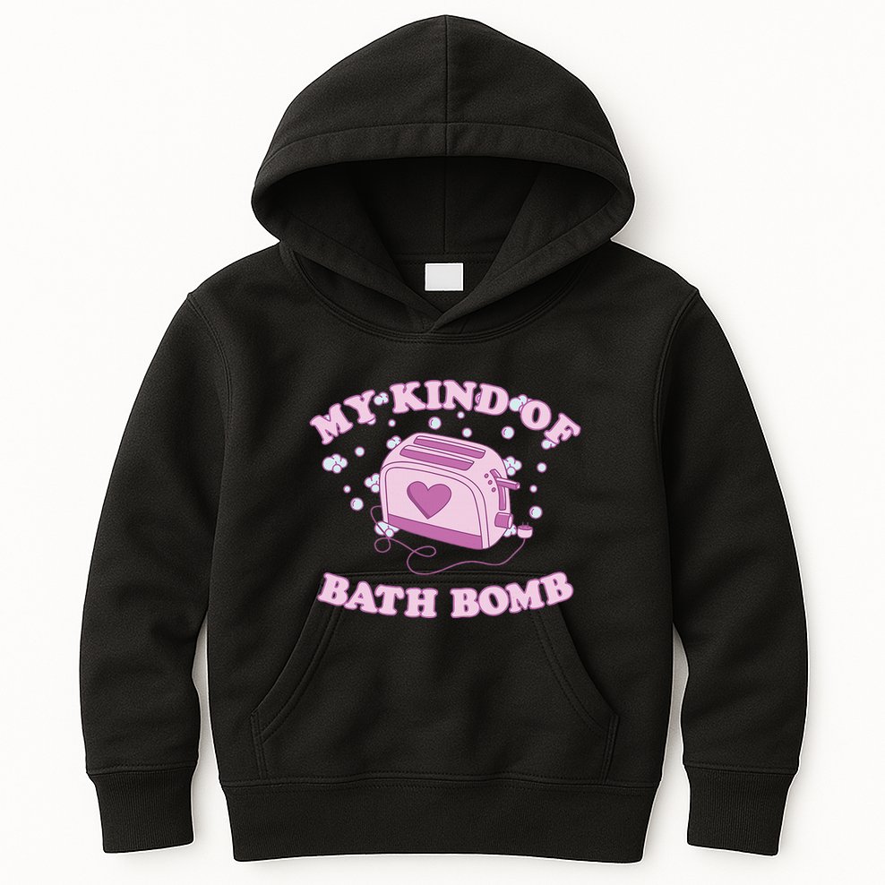 Nu Goth Dark Humour Goth Aesthetic My Kind Of Bath Bomb Kids Hoodie