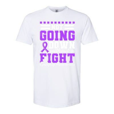 Not Going Down Without A Fight Epilepsy Awareness Gift Softstyle® CVC T-Shirt