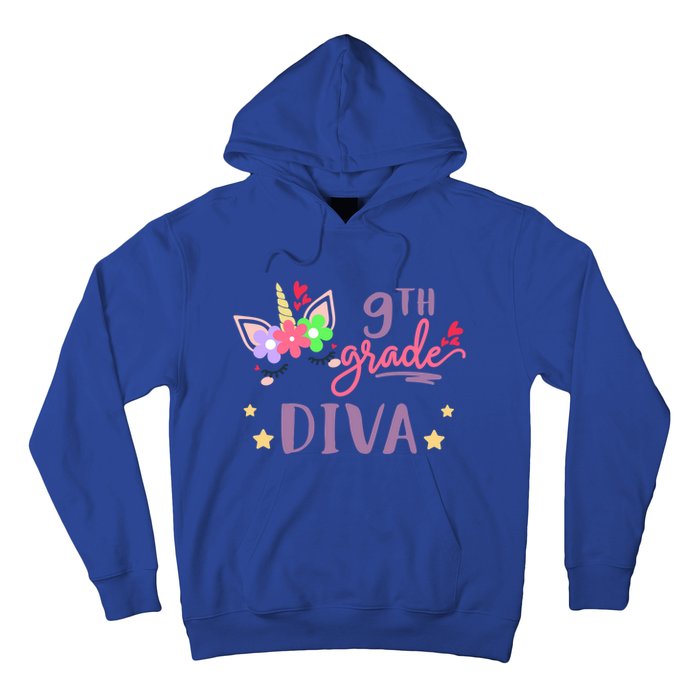 Nineth Grade Diva First Day Of School Unicorn Magical Gift Hoodie