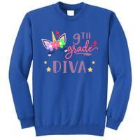 Nineth Grade Diva First Day Of School Unicorn Magical Gift Sweatshirt