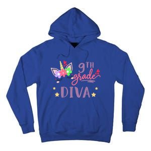 Nineth Grade Diva First Day Of School Unicorn Magical Gift Tall Hoodie