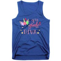 Nineth Grade Diva First Day Of School Unicorn Magical Gift Tank Top