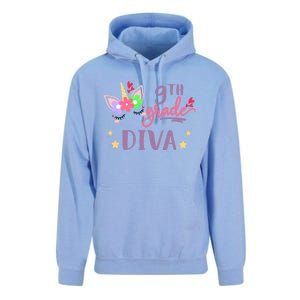 Nineth Grade Diva First Day Of School Unicorn Magical Gift Unisex Surf Hoodie