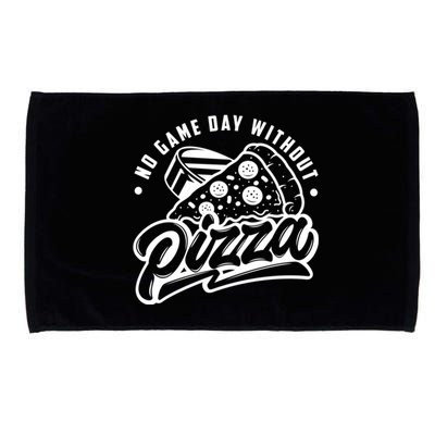 No Game Day Without Pizza Hockey Fan Great Gift Microfiber Hand Towel