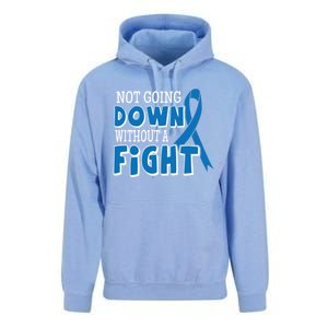 Not Going Down Colon Cancer Awareness Ribbon Funny Gift Great Gift Unisex Surf Hoodie