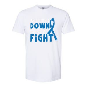 Not Going Down Colon Cancer Awareness Ribbon Funny Gift Great Gift Softstyle CVC T-Shirt