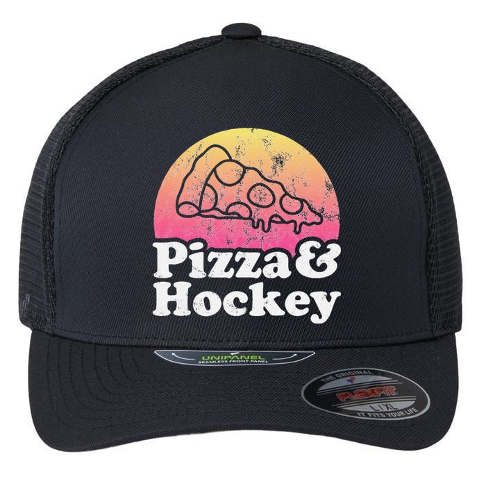 No Game Day Without Pizza, Hockey Fan Flexfit Unipanel Trucker Cap