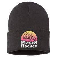 No Game Day Without Pizza, Hockey Fan Sustainable Knit Beanie