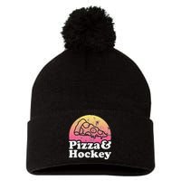 No Game Day Without Pizza, Hockey Fan Pom Pom 12in Knit Beanie