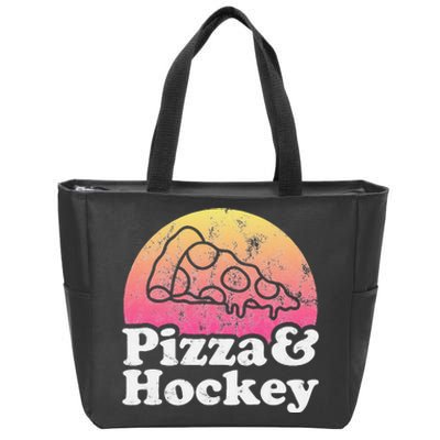 No Game Day Without Pizza, Hockey Fan Zip Tote Bag