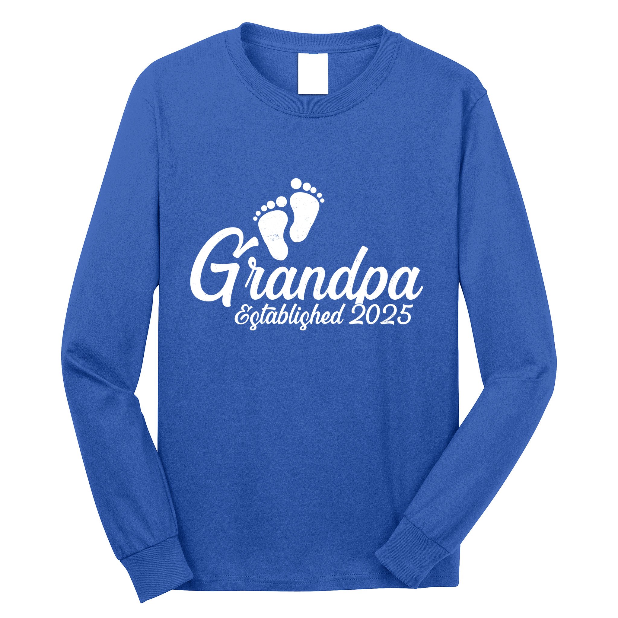 New Grandpa Established 2025 Family Long Sleeve Shirt