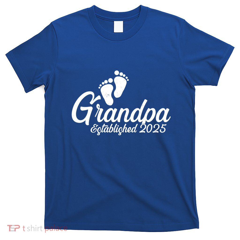 New Grandpa Established 2025 Family T-Shirt