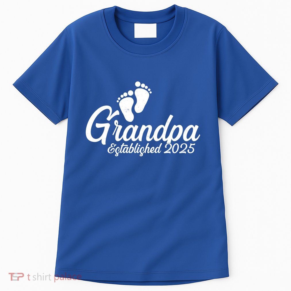New Grandpa Established 2025 Family Tall T-Shirt