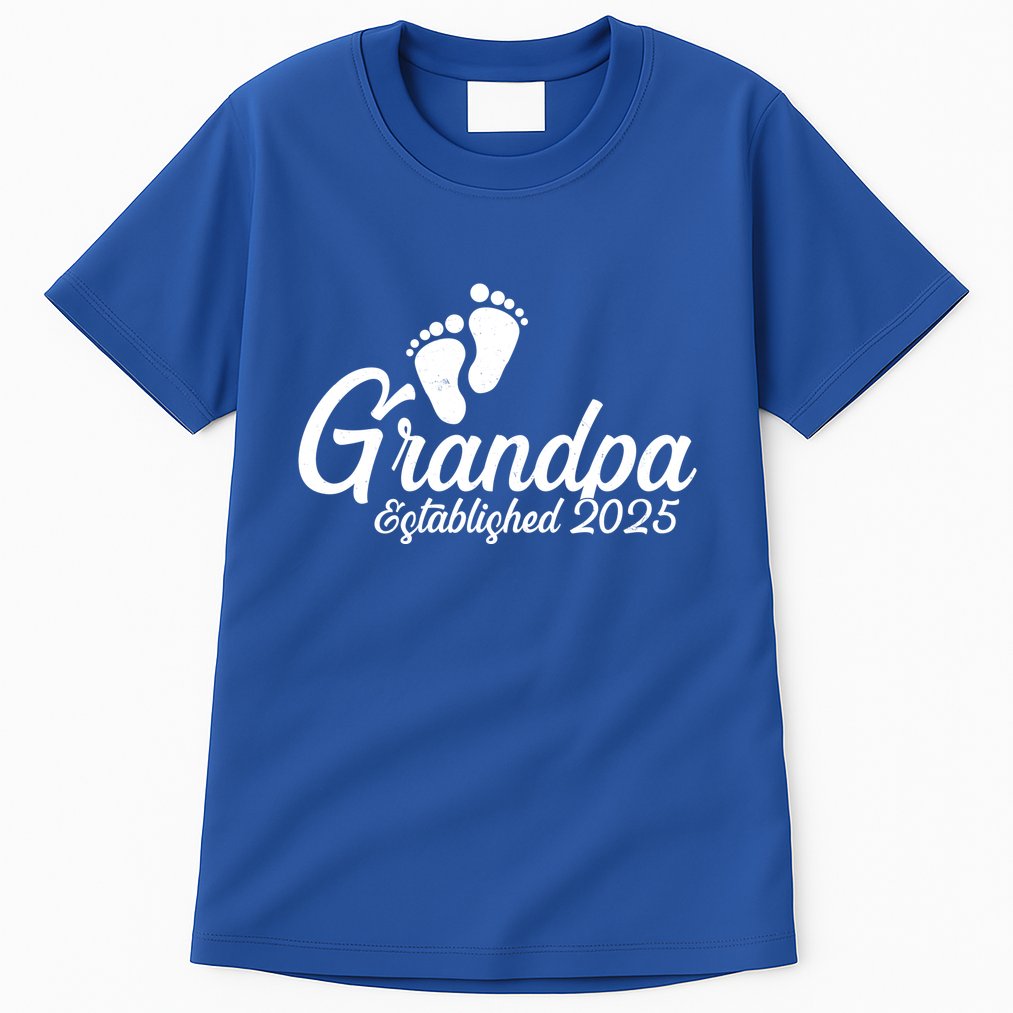 New Grandpa Established 2025 Family Tall T-Shirt