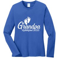 New Grandpa Established 2025 Family Ladies Long Sleeve Shirt