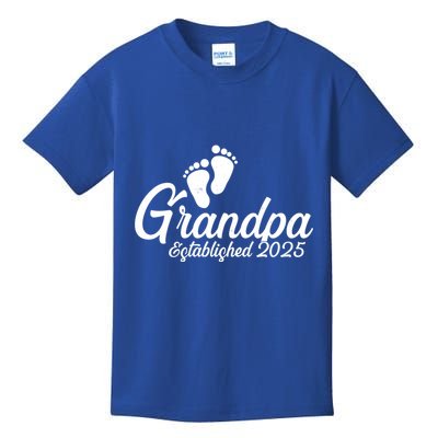 New Grandpa Established 2025 Family Kids T-Shirt