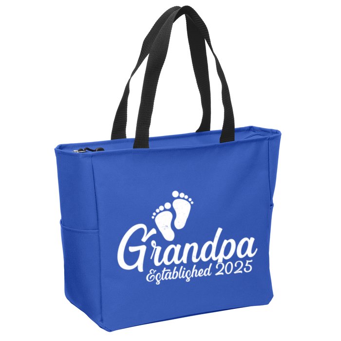 New Grandpa Established 2025 Family Zip Tote Bag