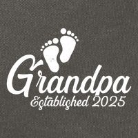 New Grandpa Established 2025 Family Cotton Canvas Backpack