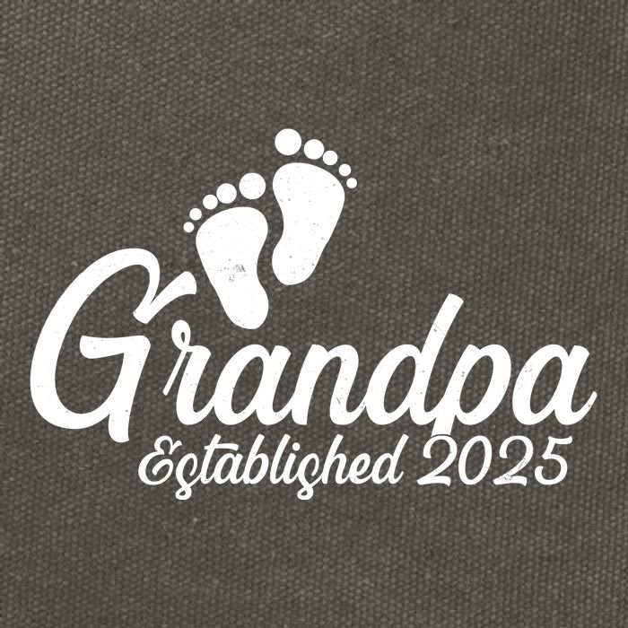 New Grandpa Established 2025 Family Cotton Canvas Backpack