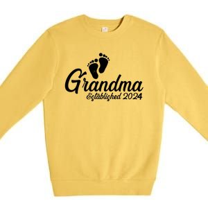 New Grandma Established 2024 Family Premium Crewneck Sweatshirt