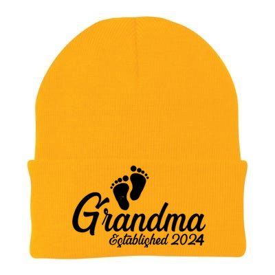 New Grandma Established 2024 Family Knit Cap Winter Beanie