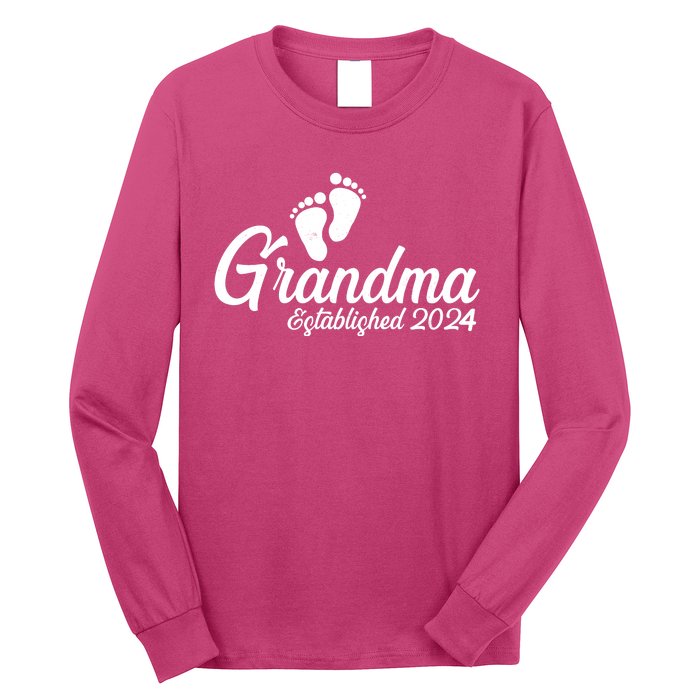 New Grandma Established 2024 Family Long Sleeve Shirt