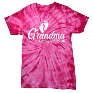 New Grandma Established 2024 Family Tie-Dye T-Shirt