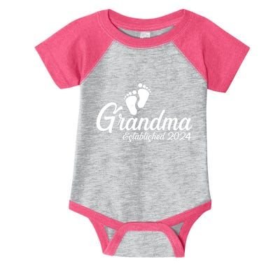 New Grandma Established 2024 Family Infant Baby Jersey Bodysuit