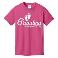 New Grandma Established 2024 Family Kids T-Shirt