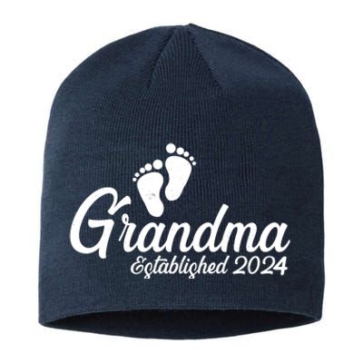 New Grandma Established 2024 Family Sustainable Beanie