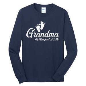 New Grandma Established 2024 Family Tall Long Sleeve T-Shirt